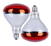 MBMYUCKY Red Heat Lamp Bulb - Heat Lamp Chick R125-250 Watt Infrared Bulbs Coop Chickens Shower Brooder Heat Light Bulb Incadescent Red Bulb 2 Pack