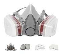MBMYUCKY Reusable Respirator Mask with Filters - Half Face Welding Respirator Paint Mask, Dust Mask Respirator for Woodworking Mold Painting Sanding Cleaning
