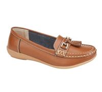MBN Ladies Real Leather Moccasins Loafer Plimsole Pumps Womens Tassel Flat Shoes Size