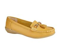 MBN Ladies Real Leather Moccasins Loafer Plimsole Pumps Womens Tassel Flat Shoes Size