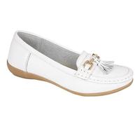 MBN Ladies Real Leather Moccasins Loafer Plimsole Pumps Womens Tassel Flat Shoes Size