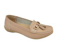 MBN Ladies Real Leather Moccasins Loafer Plimsole Pumps Womens Tassel Flat Shoes Size