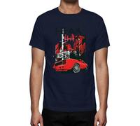 MBN Mens Short Sleeve Crew Neck Fear This Print Beach Gym Summer Vintage T Shirt Tee Fear This Print Navy Blue X-Large (UK 14)