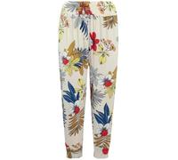 MBN Women Ladies Floral Printed 3/4 Ali Baba Cropped Harem Baggy Leggings Trouser Colourful Leaf Plus Size (UK 24/26)