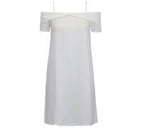 MBN Womens Cold Cut Out Shoulder Wrap Cross Over Thin Strap Peplum Frill Top Ivory X-Large (UK 14)