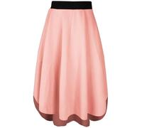 MBN Womens Ladies Flared Dip Back Pocket Skater Swing Scuba Midi Length Knee Skirt Baby Pink Plus Size (UK 24/26)