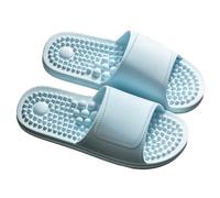 MBNKMEBU Acupressure Foot Reflexology Slippers for Acupoint Massage, Non-Slip Massage Shoes for Bath Shower(Light Blue,EUR 37-38)