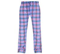 MBNMens Pyjama Bottoms Stripe Pant Cotton Woven Check Loungewear PJs Soft Nightwear Pyjama Bottom Black/Wine X-Large
