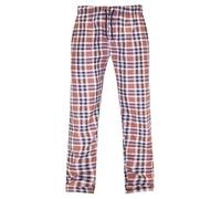MBNMens Pyjama Bottoms Stripe Pant Cotton Woven Check Loungewear PJs Soft Nightwear Pyjama Bottom Brown White X-Large