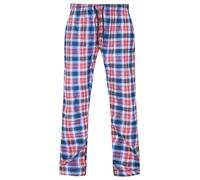 MBNMens Pyjama Bottoms Stripe Pant Cotton Woven Check Loungewear PJs Soft Nightwear Pyjama Bottom Wine White/Blue X-Large