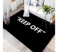 MBOAH Keep Off Area Rugs Floor Mat Black And White Carpet Living Room Bedroom Bedside Bay Sofa Decor Mat 50X80cm
