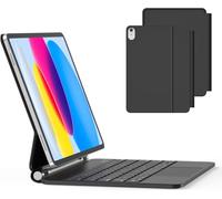 MBODMI Keyboard Case for iPad 11th (A16,2025) & 10th Generation (2022)- Magnetic Case for iPad 10.9 inch 10th / 11th Gen. Magic Keyboard Backlits, Floating Cantilever Stand, (Black)