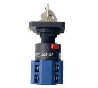 MBPAIHOP LW26-32F Series 1-4 Layers With Key OFF ON Universal Transfer Cam Switch 32A Dual Power Switching Motor Reverse(4P 16Terminals)