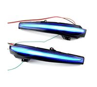 MBPBVRVAF Dynamic Turn Signal For C Class W205 For GLC X253 E W213 S W222 Dynamic Turn Signal Side Wing LED Rearview Mirror Indicator Blinker Light(Blue yellow)