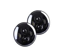 MBPBVRVAF Front Headlight Assembly 2pcs For Land For Rover For Defender 80W Black 7" Car Led Headlight 7 Inch Round Headlights Assembly Headlamp Assembly(1)