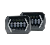 MBPBVRVAF Front Headlight Assembly For Cherokee For XJ Car 7x6 5X7 Waterproof LED Projector Headlight Hi-Lo Beam DRL Accessries Direct Replace Headlamp Assembly(2pcs)