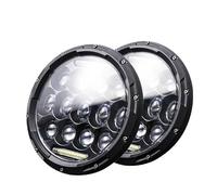 MBPBVRVAF Front Headlight Assembly For Suzuki For Samurai 4x4 2pcs Car 7 Inch Led Headlight Hi/Low H4 Halo Eyes DRL Headlamp Assembly Headlamp Assembly(75W headlight balck)