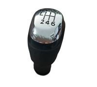 MBPBVRVAF Gear Shift Knob for Clio 4 IV MK4 2012-2019 5/6 Speed Gear Shift Knob Manual Stick Head Shifter Lever Handle Car Interior Accessories Shifter Lever Stick(Chrome 6 Speed)