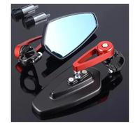 MBPBVRVAF Rearview Mirror For Surron For Light For Bee S For X 7/8" 22mm Motorcycle Rearview Handlebar Rearview Mirror Retro Round Si Mirror Motorbike Rear View(Red)