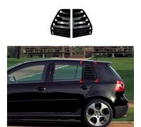 MBROS 2PCS Car Rear Window Shutter Cover for VW Golf 5 MK5, Trim Window Louver Side Vent Trim Front Spoiler Accessories,A Bright Black
