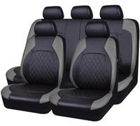 MBROS 9PCS Car Seat Covers Faux Leather Full Set for Hyundai Kona/Encino 2018-2023, Airbag Compatible Car Seat Cushion Front Rear Protectors Waterproof Accessories,B Grey