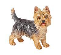 MBROS Animal Garden Statues, Resin Yorkshire Terrier Statue Simulation Dog Ornaments Dog Statue Living Room Home Furnishings Outdoor Garden Decorations Yard,2