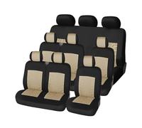 MBROS Seat Covers 9 Seater Universal Car Seat Protectors Bus Seat Covers Dirt Resistant Multiple Colours Seat Cover Sets(BEIGE-9PCS)