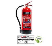 MBS-FIRE® 6L Foam Fire Extinguisher CFC-Free w/ Mount & Pressure Gauge