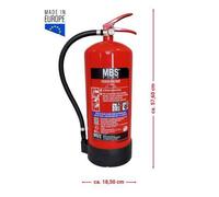 MBS FIRE 9l Foam Fire Extinguisher DIN EN 3 A/B 27A 233B=9LE