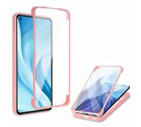 MBSLFY Case for Realme 9i/Oppo A36/Oppo A76 with Built-in Screen Protector, 360 Degree Full Body Protective Silicone Protective Anti-Scratch Slim Clear Cover Case for Realme 9i/Oppo A36/Oppo A76, Pink