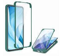 MBSLFY Case for Xiaomi 12 5G/Xiaomi 12X with Built-in Screen Protector, 360 Degree Full Body Protective Silicone Protective Anti-Scratch Slim Clear Cover Case for Xiaomi 12 5G/Xiaomi 12X, Green