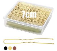Mbsomnus 200pcs Hair Pins for Buns 7cm Bobby Pins Blonde U-Shaped Hair Pins Long Bun Pins with Storage Box Hair Grips for Thick Hair Women Girls Wedding Hair Styling Hair Accessories