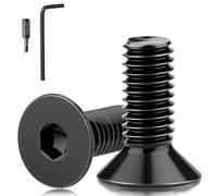 Mbsomnus 30 Pcs M5x20 mm Countersunk Head Screws Black Bolts Stainless Steel 304 Flat Head Hex Socket Cap Screws for Machine Furniture Repair