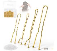 Mbsomnus 550 Pcs Bobby Pins Kit Hair Grips 5&7cm U-Hair Pins 5&6cm Gold