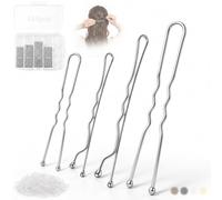 Mbsomnus 550 Pcs Bobby Pins Kit Hair Grips 5&7cm U-Hair Pins 5&6cm Silver