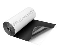Mbsomnus Closed Cell Foam Roll 300 mmx1.5 mmx2 m Self Adhesive Foam Sheets Neoprene Sticky Back 1.5 mm Rubber Sheet Black for Furniture Pads Floor Protectors Gap Filling DIY Craft Project