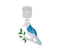 MBSUUH Red Cardinal/Dragonfly/Hummingbird/Blue Jay/Butterfly Animal Charm 925 Sterling Silver Dangle Bird Bead Fit Bracelet Our Love Never Dies Gifts for Women Mom