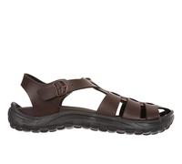 MBT HARU Men's Leather Sandals. Lightweight and Comfortable Spring Summer Fisherman Sandals. Physiological Footwear for Comfort and Stability. Recovery Sandals for Dressing. Brown Color