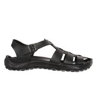 MBT HARU Men's Leather Sandals. Lightweight and Comfortable Spring Summer Fisherman Sandals. Physiological Footwear for Comfort and Stability. Recovery Sandals for Dressing. Color Black