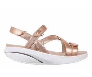 MBT KIBURI Women's Dress Sandals in Sheepskin. Lightweight and Comfortable Spring Summer Footwear. Physiological Footwear for Comfort and Stability. Elegant Sandals in a Modern Style. Colour: Pink