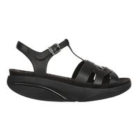 MBT KIYO Dress Sandals for Women in Leather Lightweight and Comfortable Spring Summer Footwear Physiological Footwear Comfort and Stability. Modern Style Buckle Sandals. Color Black