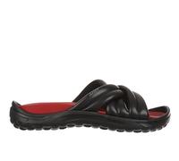 MBT MIO Women's Leather Sandals. Lightweight and Comfortable Spring Summer Footwear Physiological Comfort and Stability Footwear Modern Style Recovery Sandals for Dressing. Black Red Color