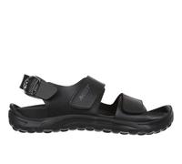 MBT NAGANO Men's Leather Sandals with Buckle Closure. Lightweight and Comfortable Spring Summer Footwear Physiological Footwear for Comfort and Stability. Recovery Sandals for Dressing. Color Black
