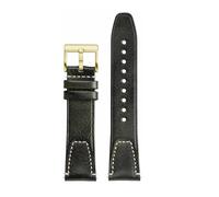 MBUIOPJ 20mm 22mm Cowhide Handmade Stitching Strap Compatible With TUDOR/Seiko Compatible With BREITLING/Omega Wristband Soft Men's Bracelet Black/Brown/Blue(Military green gk,22mm)