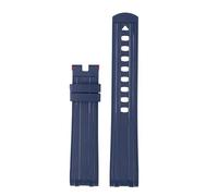 MBUIOPJ 20mm 22mm Silicone Watch With Accessories Compatible With Omega Seamaster 210.32 Rubber Watchband Waterproof Bracelet Curved Interface(Blue-No buckle,20mm)