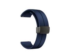 MBUIOPJ 20mm Applicable Compatible With Omega Co Branded Planet Watch With Magnetic Silica Gel Strap Moon Rubber Bracelet Men Women Black(Blue bk)