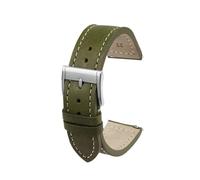 MBUIOPJ 22mm Italian Cowhide Bracelet Compatible With Citizen/Breitling Quick Release Cow Leather Strap Men's And Women's Watch Accessories(Military green sk)