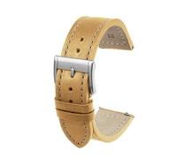 MBUIOPJ 22mm Italian Cowhide Bracelet Compatible With Citizen/Breitling Quick Release Cow Leather Strap Men's And Women's Watch Accessories(Khaki sk)