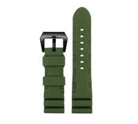 MBUIOPJ Black Blue Green Orange Watch Band Silicone Rubber Watchband Men's 22mm 24mm Compatible With Panerai 111 441 386 Sport Soft Strap(Green black,22mm)