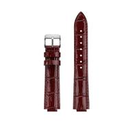 MBUIOPJ Bright Genuine Leather Watchband Compatible With Cartier Blue Balloon Cowhide Quick Release Watch Strap 14mm 16mm 18m Convex Female Bracelet(Wine red silver pin,14-8mm)